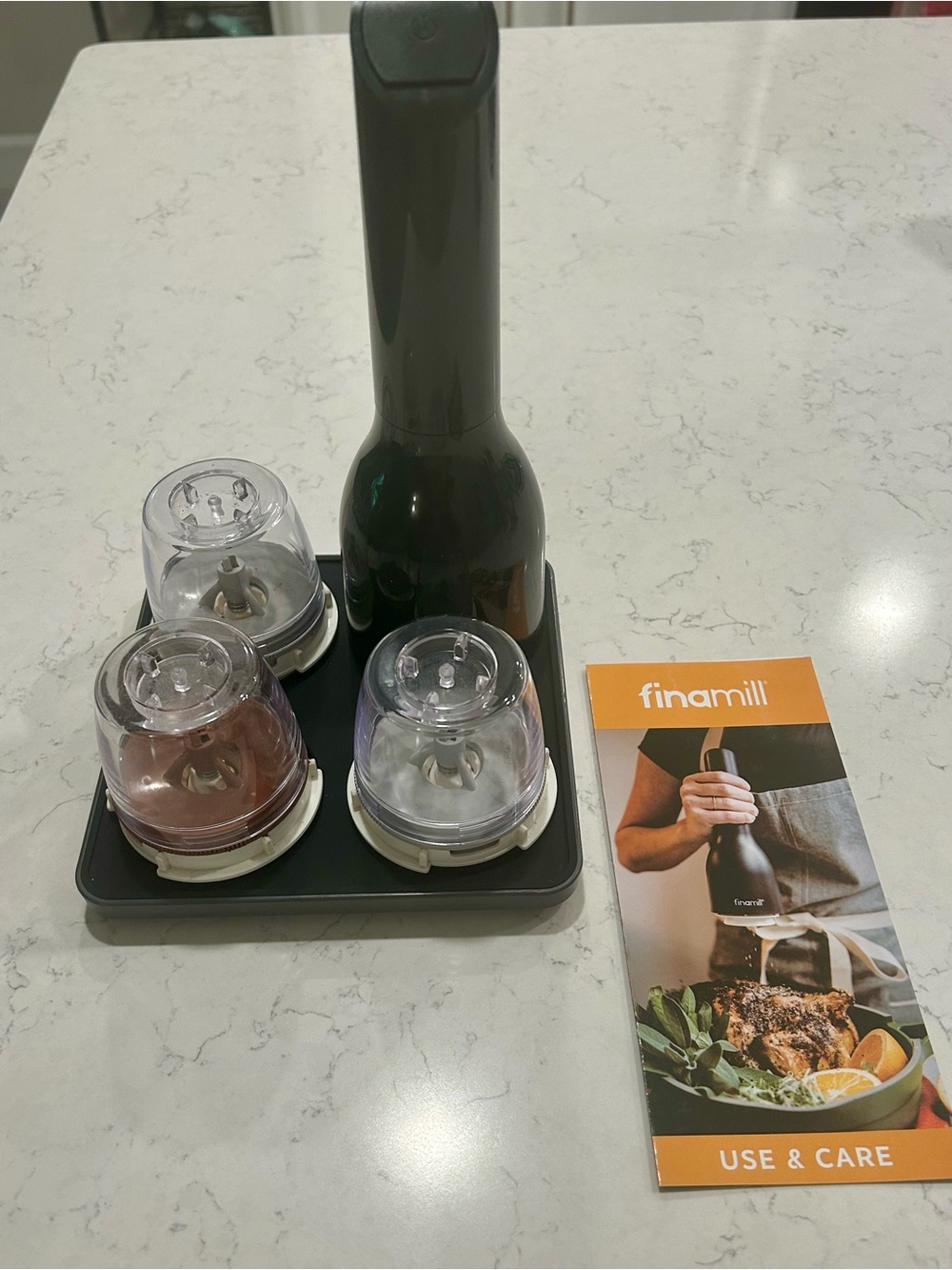 Finamill Electric Spice Grinder Set in Dark Green